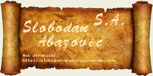 Slobodan Abazović vizit kartica